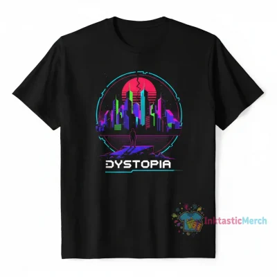 Dystopia Unisex Heavyweight T-Shirt - Black, Size S