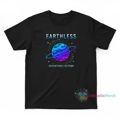 EARTHLESS Youth Heavyweight T-Shirt - Black, XL | Premium Cotton Tee