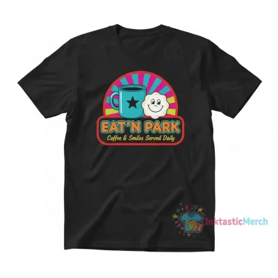 EAT N PARK Men's Heavyweight Black T-Shirt - Size S