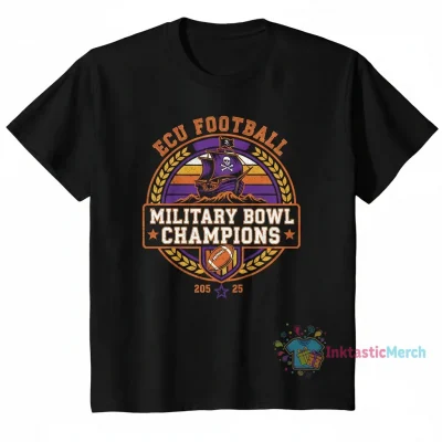 ECU Football NCAA Military Bowl Champions 2025 T-Shirt | Commemorative Fan Apparel