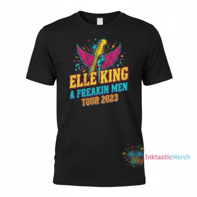 Elle King "A Freakin' Men Tour" 2023 Heavyweight T-Shirt - Men's Size S, Black