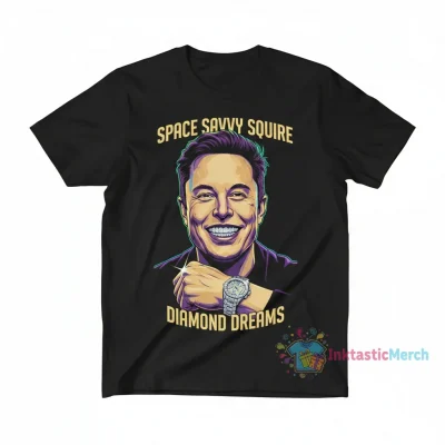 Elon Musk Rolex Diamond Grillz Graphic T-Shirt