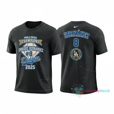 Enrique Hernández 8 Los Angeles Dodgers 2025 World Series Champions 2-Sided Nike Shirt