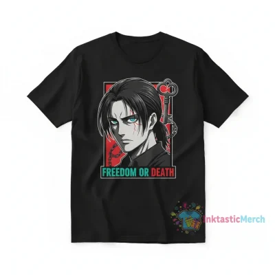 Eren Yeager Season 4 Heavyweight T-Shirt - Black, Size S