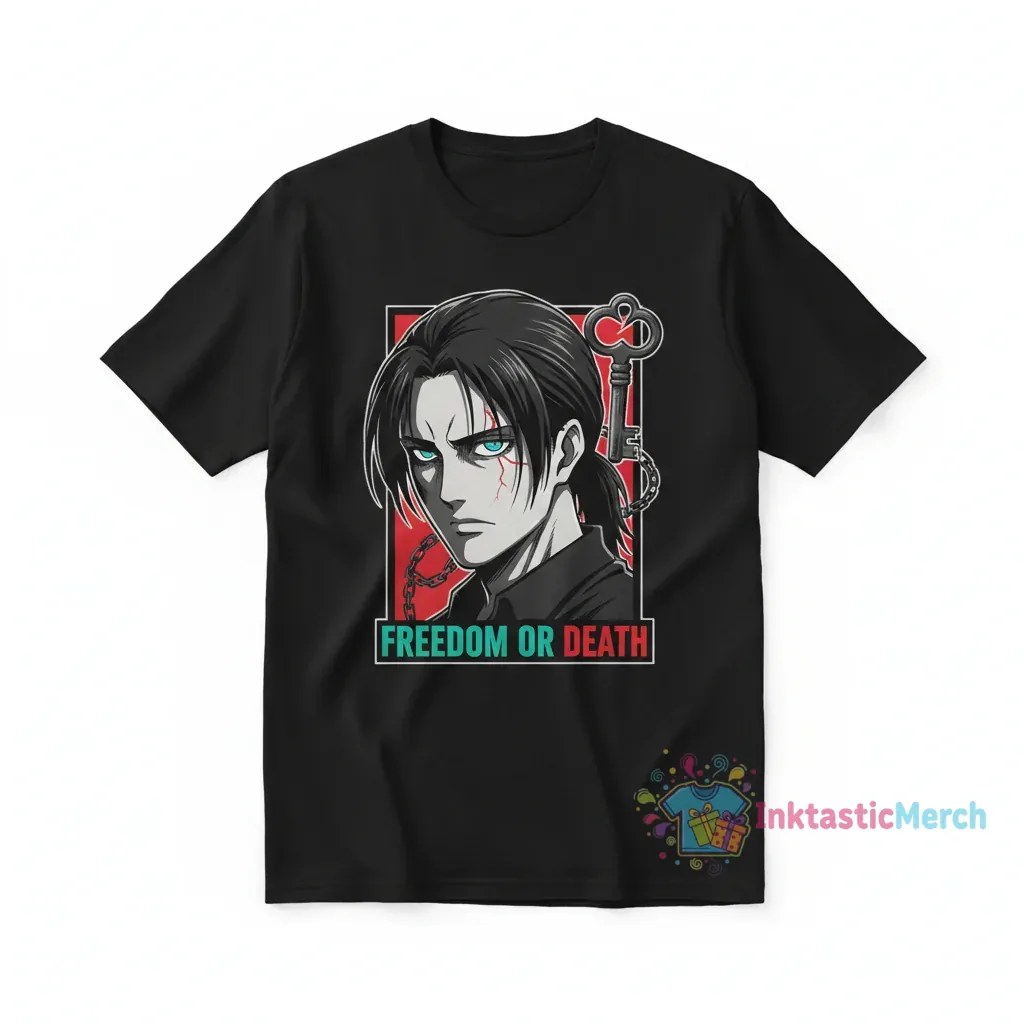 Eren Yeager Season 4 Heavyweight T-Shirt - Black, Size S 1 Eren Yeager Season 4 Heavyweight T-Shirt - Black, Size S