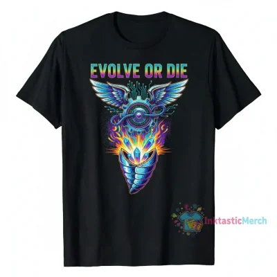 Evolve or Die Lily Tomlin Inspired Men's Heavyweight T-Shirt - Black, Size S