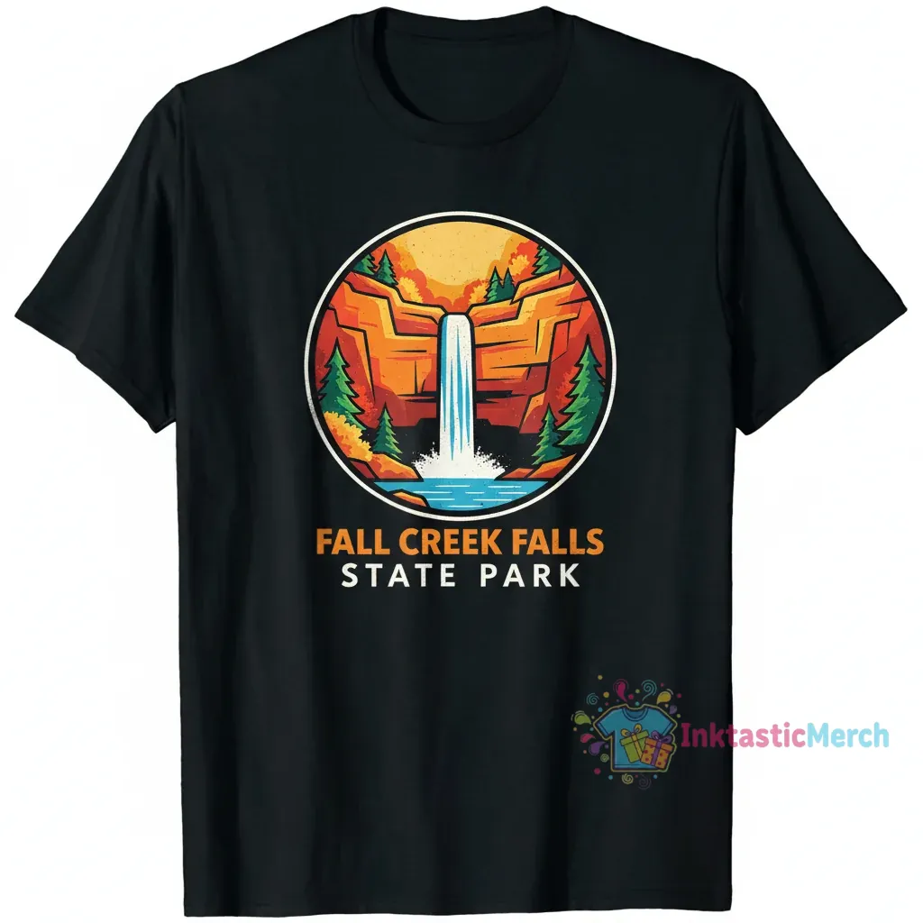 Fall Creek Falls Heavyweight Tee - Black 1 Fall Creek Falls Heavyweight Tee - Black