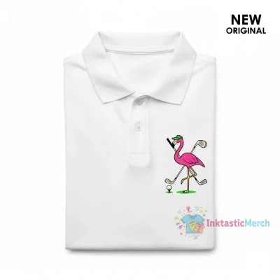 Flamingo Golfer Polo Shirt XL