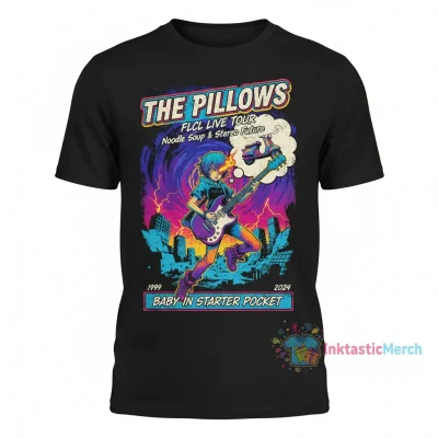 FLCL The Pillows Live T-Shirt: Men's Heavyweight Tee in Black (Size S)