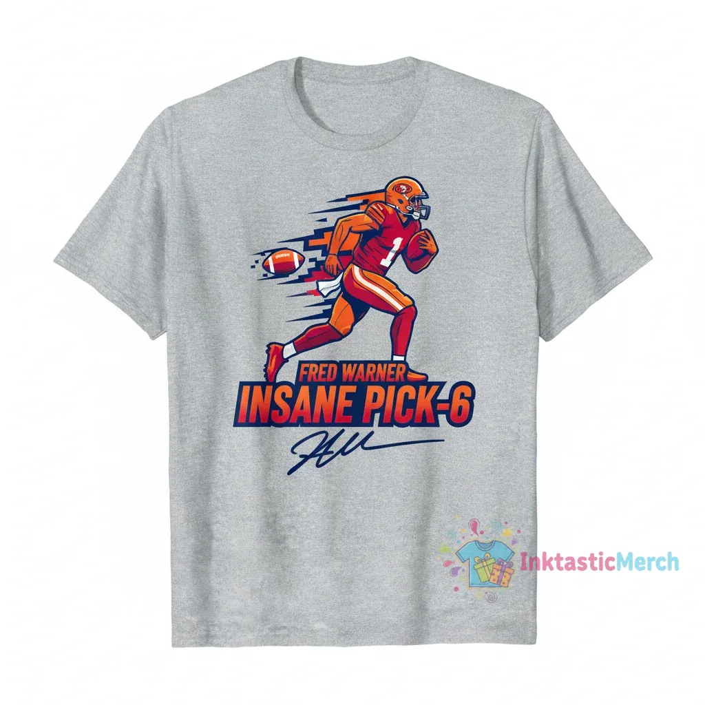 Fred Warner San Francisco Insane Pick-6 Signature Shirt 1 Fred Warner San Francisco Insane Pick-6 Signature Shirt