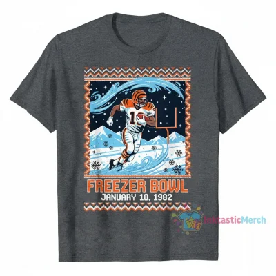 Cincinnati Bengals 1982 Freezer Bowl Ugly Christmas Sweater T-Shirt