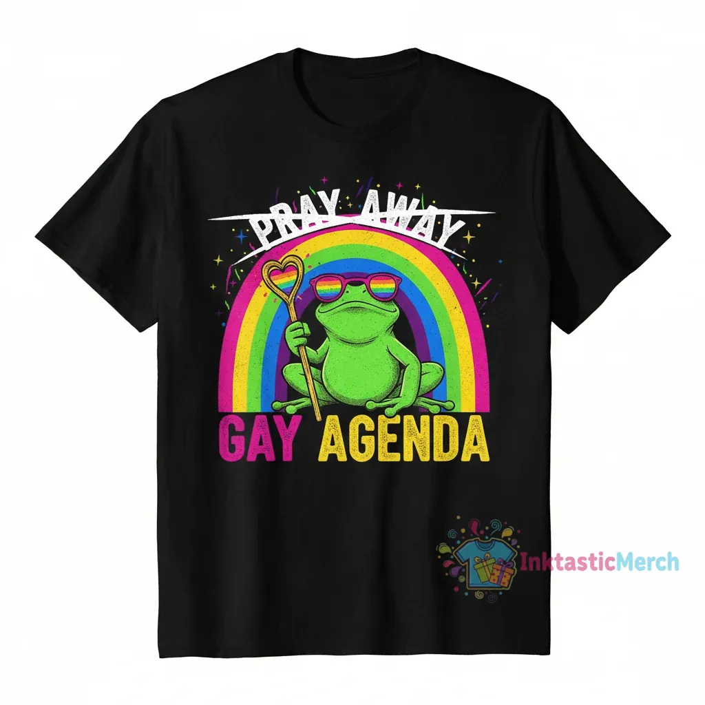 Frog Gay The Pray Away Vintage T-Shirt 1 Frog Gay The Pray Away Vintage T-Shirt