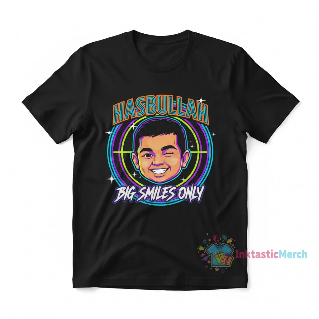 Hasbulla Smile Classic Essential T-Shirt - Men's Black (Size S) 1 Hasbulla Smile Classic Essential T-Shirt - Men's Black (Size S)