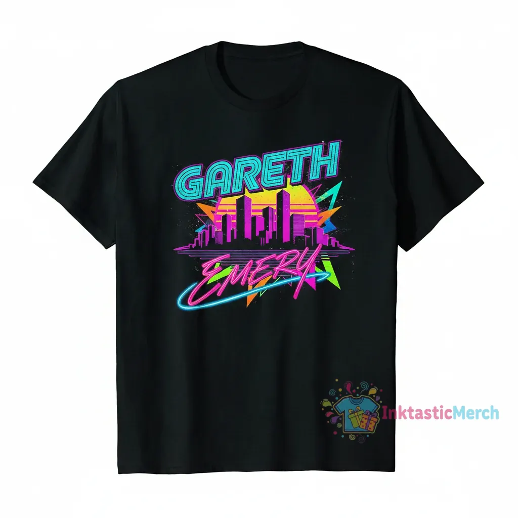 Gareth Emery Retro Art T-Shirt - Classic Black, Men's S 1 Gareth Emery Retro Art T-Shirt - Classic Black, Men's S