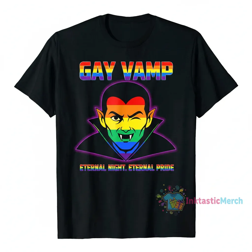 Gay Dracula LGBT Vampire T-Shirt 1 Gay Dracula LGBT Vampire T-Shirt