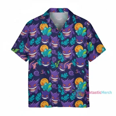 Gengar PKM Hawaiian Shirt | Unisex Button-Up | Size S