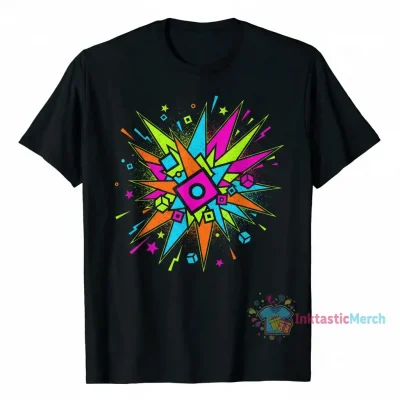 Geometry Dash Men's Heavyweight T-Shirt - Black, Size S