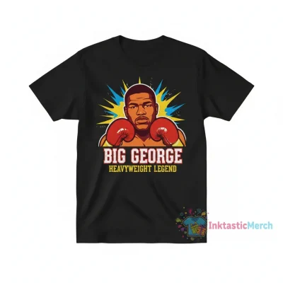 George Foreman Classic Men's Heavyweight T-Shirt in Black - Size S
