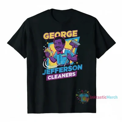Home 10 George Jefferson Cleaning T-Shirt - Men's Heavyweight Black (S)