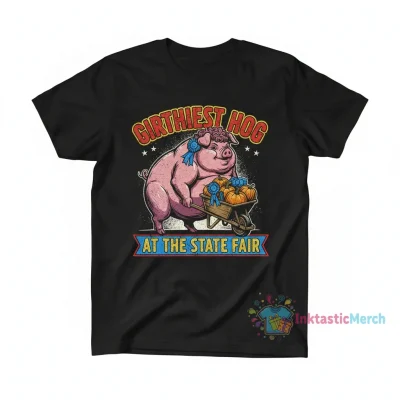 Girthiest Hog at the State Fair T-Shirt - Humorous Farm Animal Novelty Tee