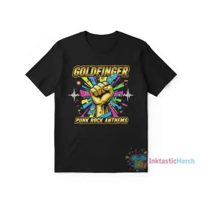 GOLDFINGER BAND Men's Classic T-Shirt - Black, Size S - Official Merchandise