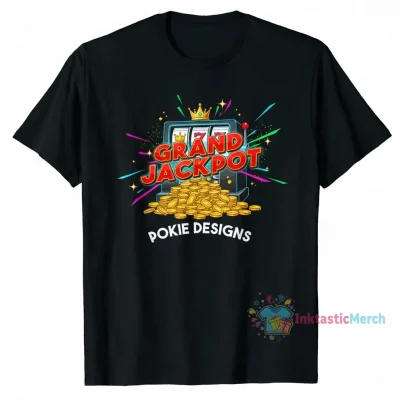 GRAND JACKPOT Pokie Designs Men's Classic T-Shirt - Black, Size S