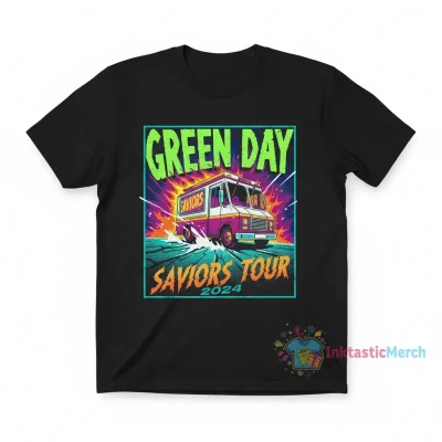 Green Day Saviors Tour Burning Truck Tee