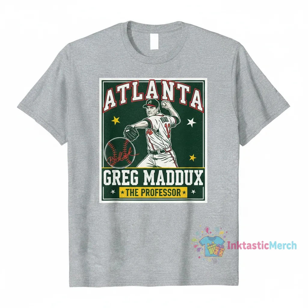 Greg Maddux "The Professor" Atlanta Braves Baseball Signature Shirt 1 Greg Maddux "The Professor" Atlanta Braves Baseball Signature Shirt
