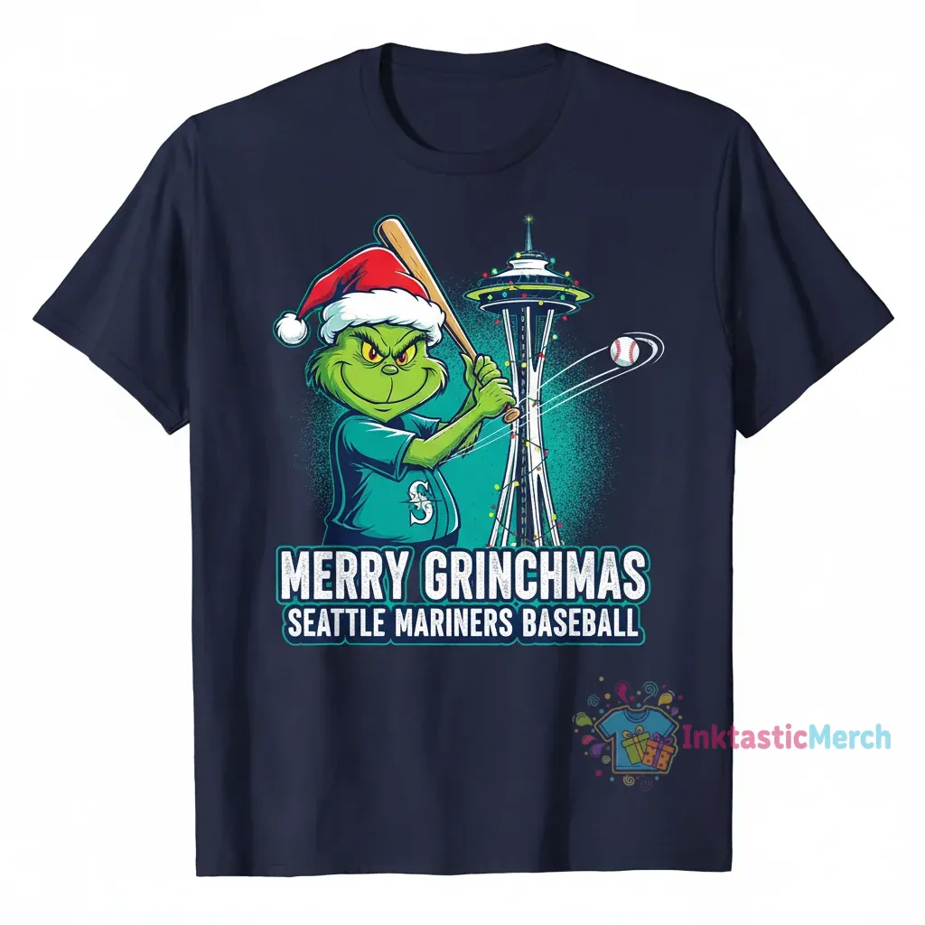 Grinch Merry Christmas Seattle Mariners Baseball Shirt 1 Grinch Merry Christmas Seattle Mariners Baseball Shirt