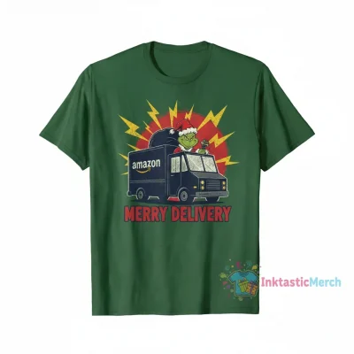 Grinch Amazon Truck Merry Christmas Shirt
