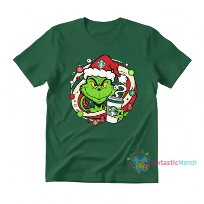 Grinch Starbucks Coffee Christmas Sweater - Festive Holiday Apparel