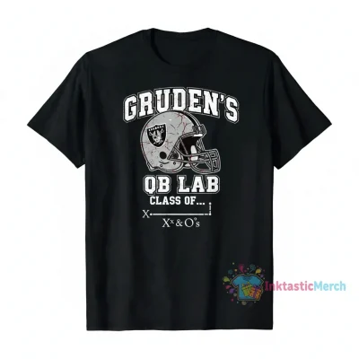 Jon Gruden QB Raiders Football Helmet T-Shirt