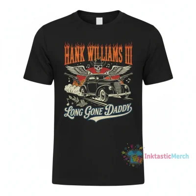 Hank Williams III "Long Gone Daddy" Men's Classic Black T-Shirt - Size S