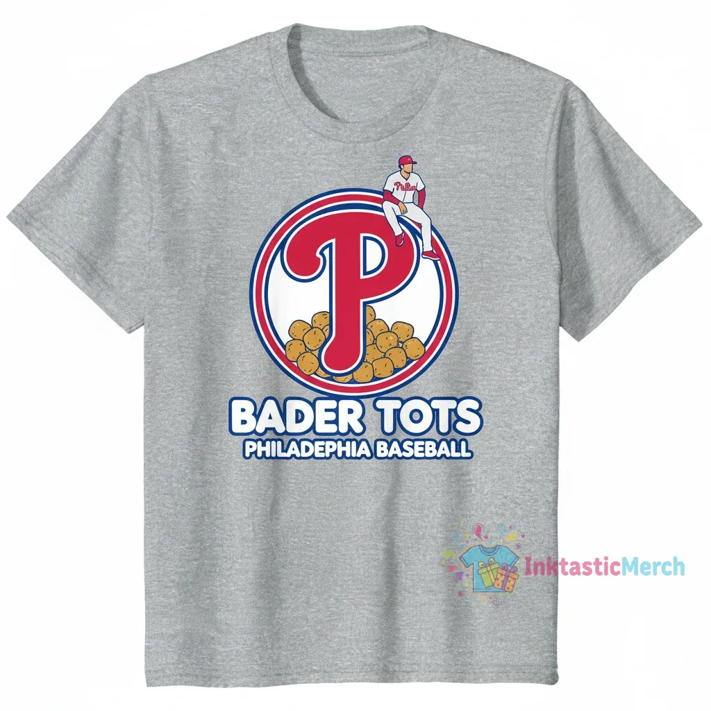 Harrison Bader Philadelphia Phillies Bader Tots Tee 1 Harrison Bader Philadelphia Phillies Bader Tots Tee