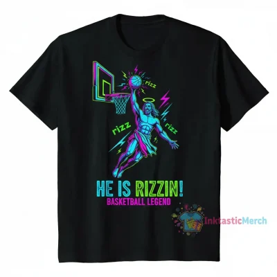He is Rizzin’ Jesus Basketball Shirt