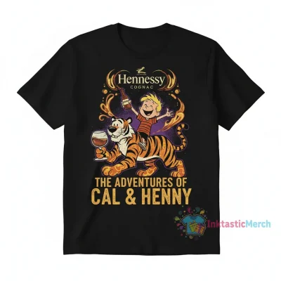 Hennessy Cognac Calvin and Hobbes T-Shirt