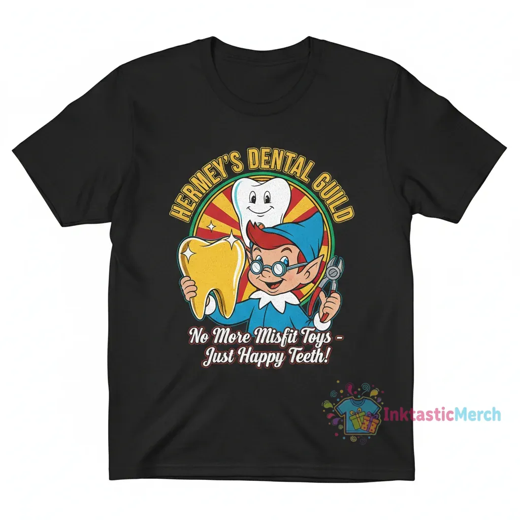 Hermey The Elf Dentistry T-Shirt | Classic Cartoon Comfort 1 Hermey The Elf Dentistry T-Shirt | Classic Cartoon Comfort