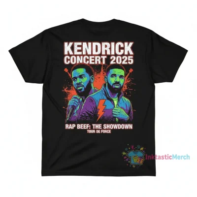 Drake Kendrick 2025 Concert Tee - Streetwear Black Cotton