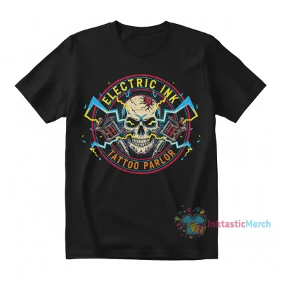 High voltage tattoo shirt T-shirt Men's Heavyweight T-shirt