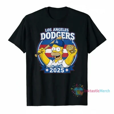 Homer Simpson x LA Dodgers World Champions 2025 T-Shirt