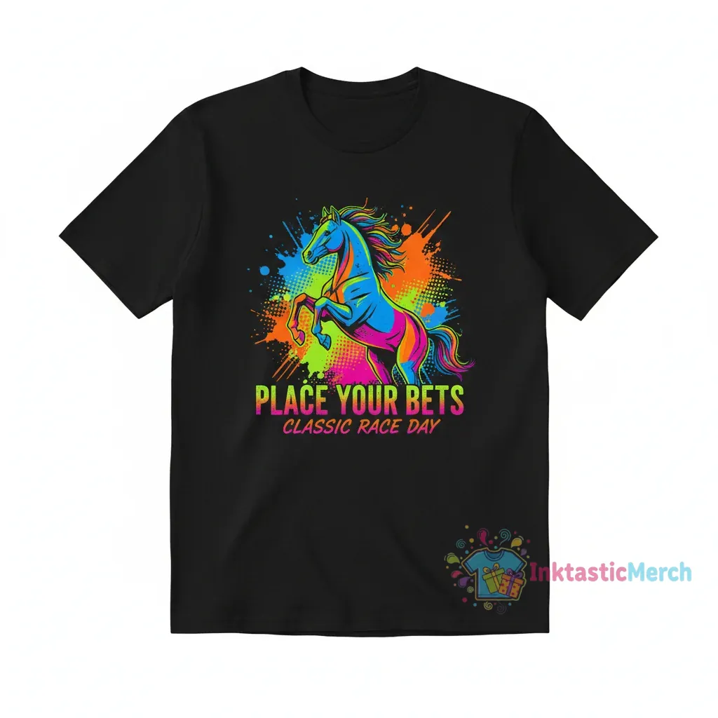 Horse Race Bets Classic T-Shirt | Place Your Bets Vintage Style 1 Horse Race Bets Classic T-Shirt | Place Your Bets Vintage Style