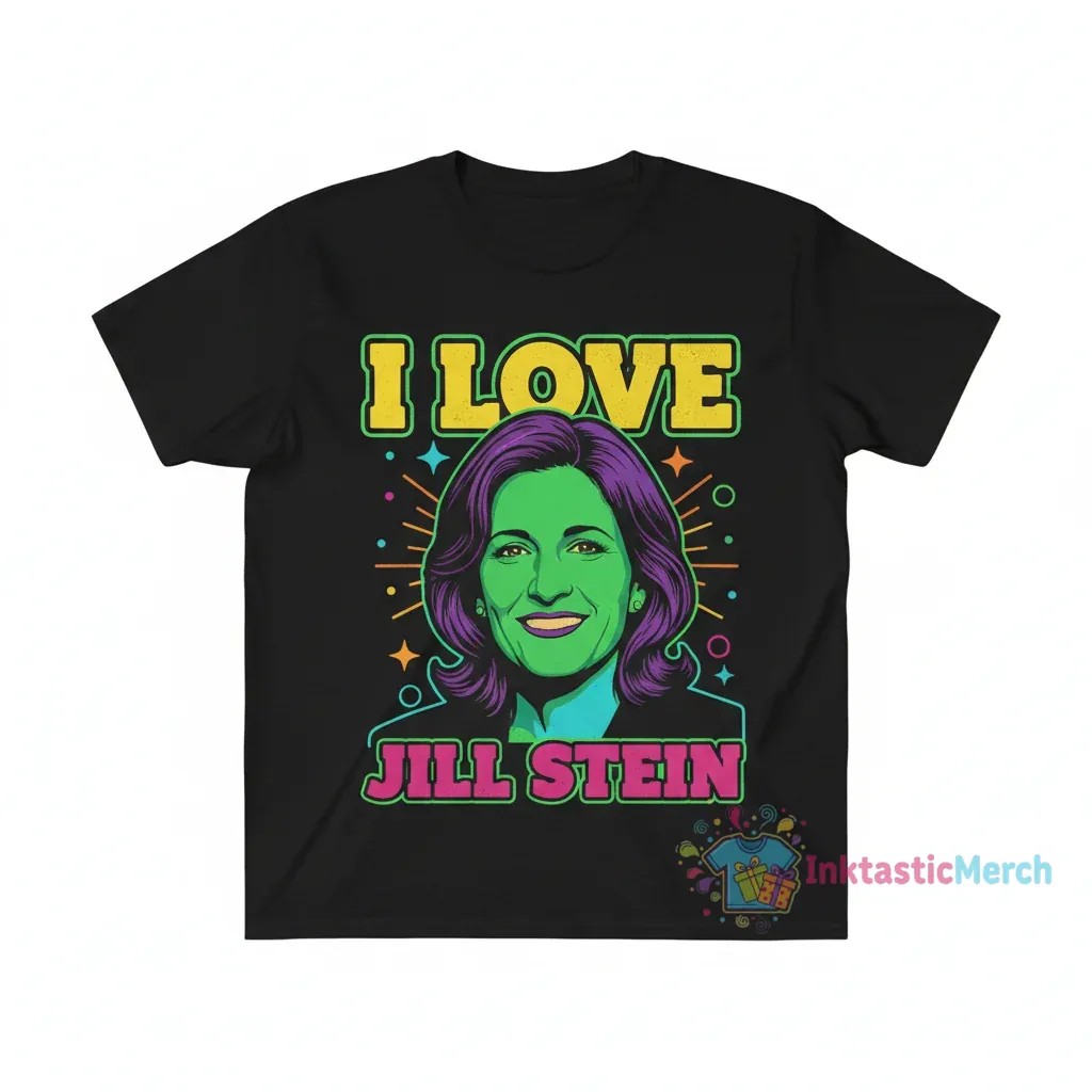 I Love Jill Stein Political Campaign T-Shirt 1 I Love Jill Stein Political Campaign T-Shirt