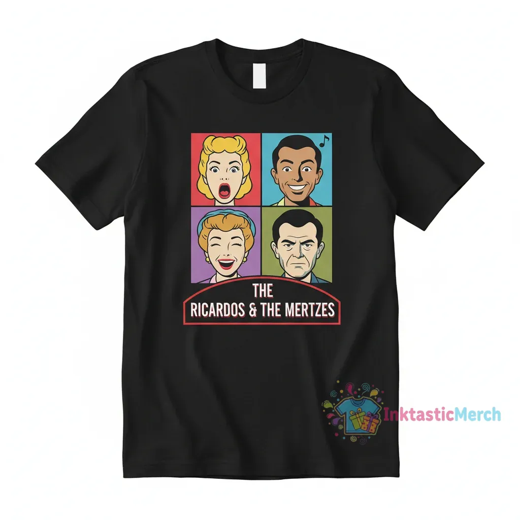 I Love Lucy Classic Characters Tee - Black 1 I Love Lucy Classic Characters Tee - Black