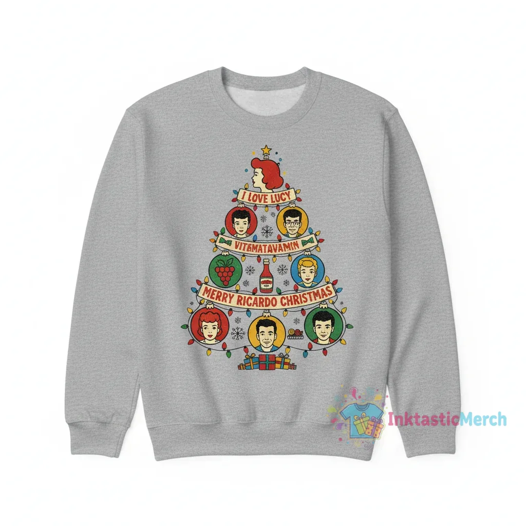 I Love Lucy Christmas Tree Sweater 1 I Love Lucy Christmas Tree Sweater