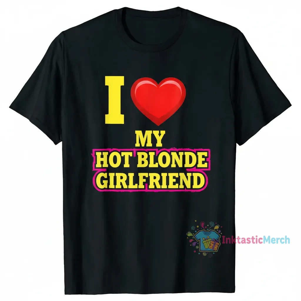 I Love My Hot Blonde Girlfriend Classic Tee - Black 1 I Love My Hot Blonde Girlfriend Classic Tee - Black