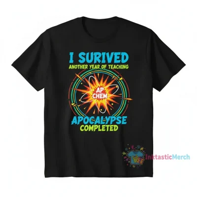 I Survived Another Year Of Teaching AP Chemistry Men's Heavyweight T-Shirt - Black, Size S