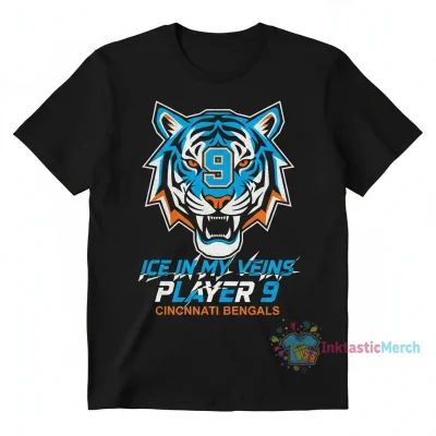 Joe Burrow 9 Bengals 'Ice In My Veins' Tee