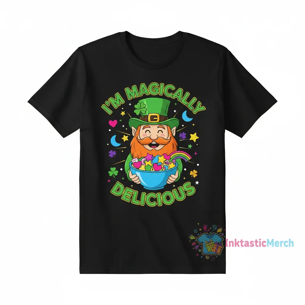 Youth Saint Patrick's Day 'I'm Magically Delicious' Heavyweight T-Shirt - Black, XL 1 Youth Saint Patrick's Day 'I'm Magically Delicious' Heavyweight T-Shirt - Black, XL