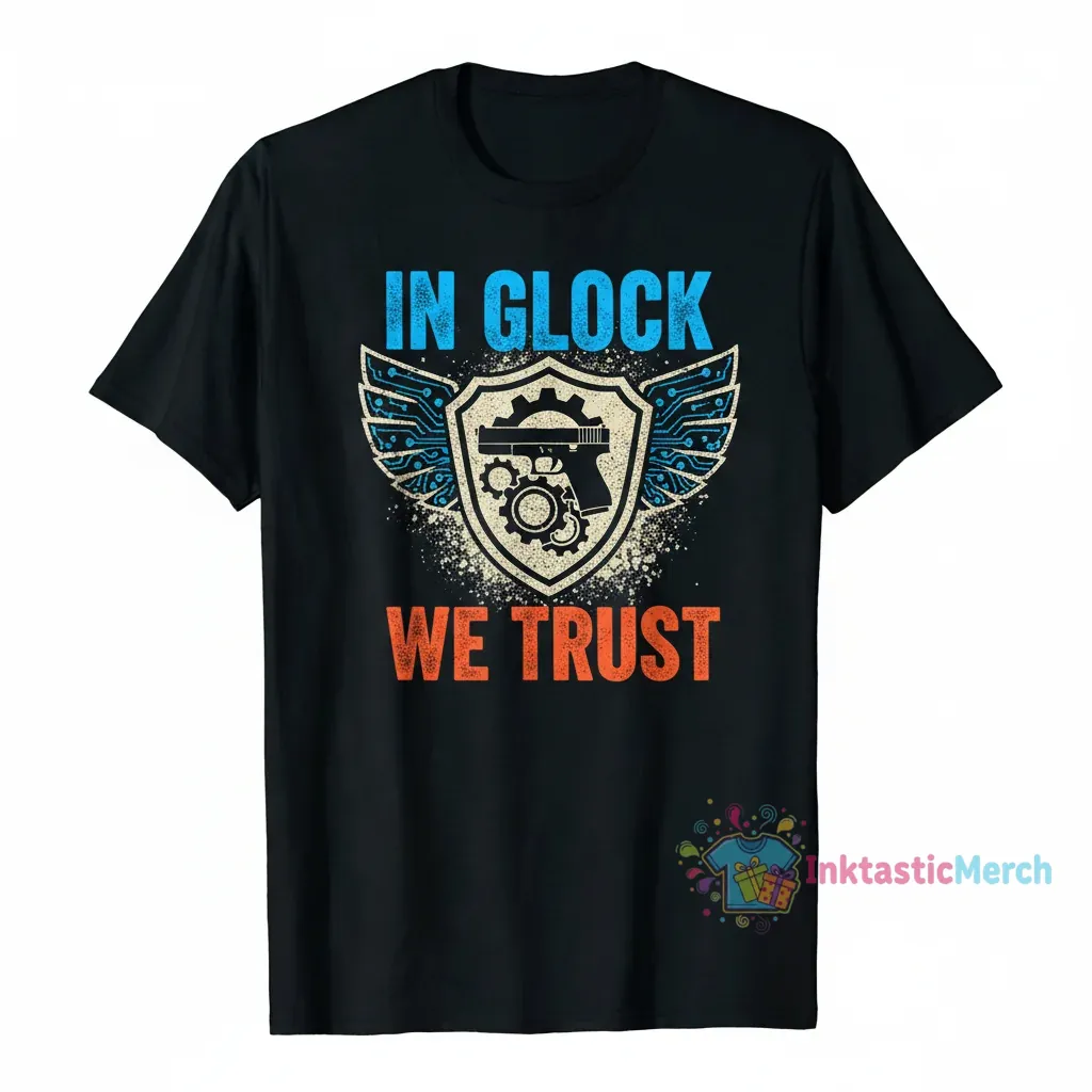 In Glock We Trust T-Shirt - Premium Quality Cotton Tee 1 In Glock We Trust T-Shirt - Premium Quality Cotton Tee