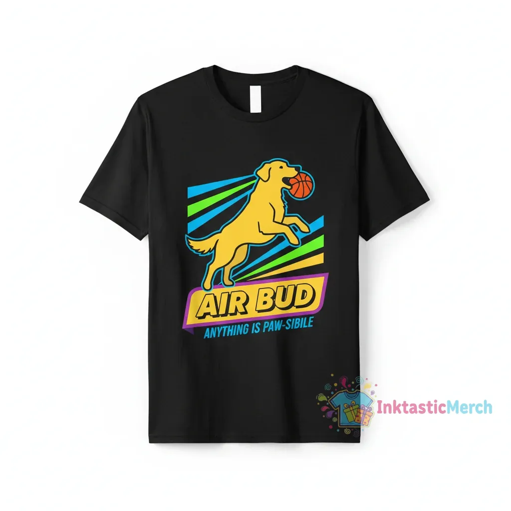 Air Bud Inspirational T-Shirt Men's Heavyweight Black - Size S 1 Air Bud Inspirational T-Shirt Men's Heavyweight Black - Size S